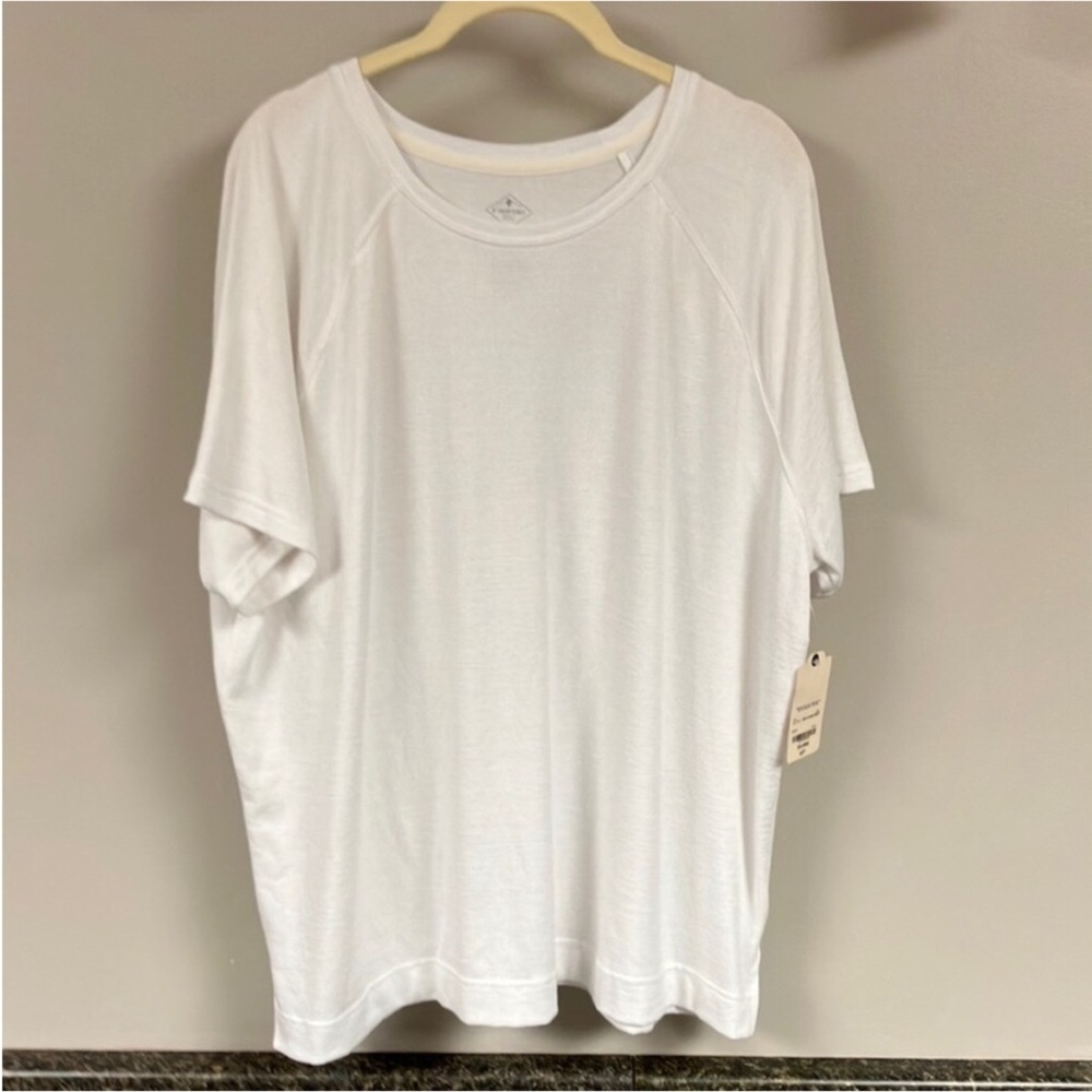 3/$15❤️ White 2x short sleeve sweater St. John’s bay nwt
